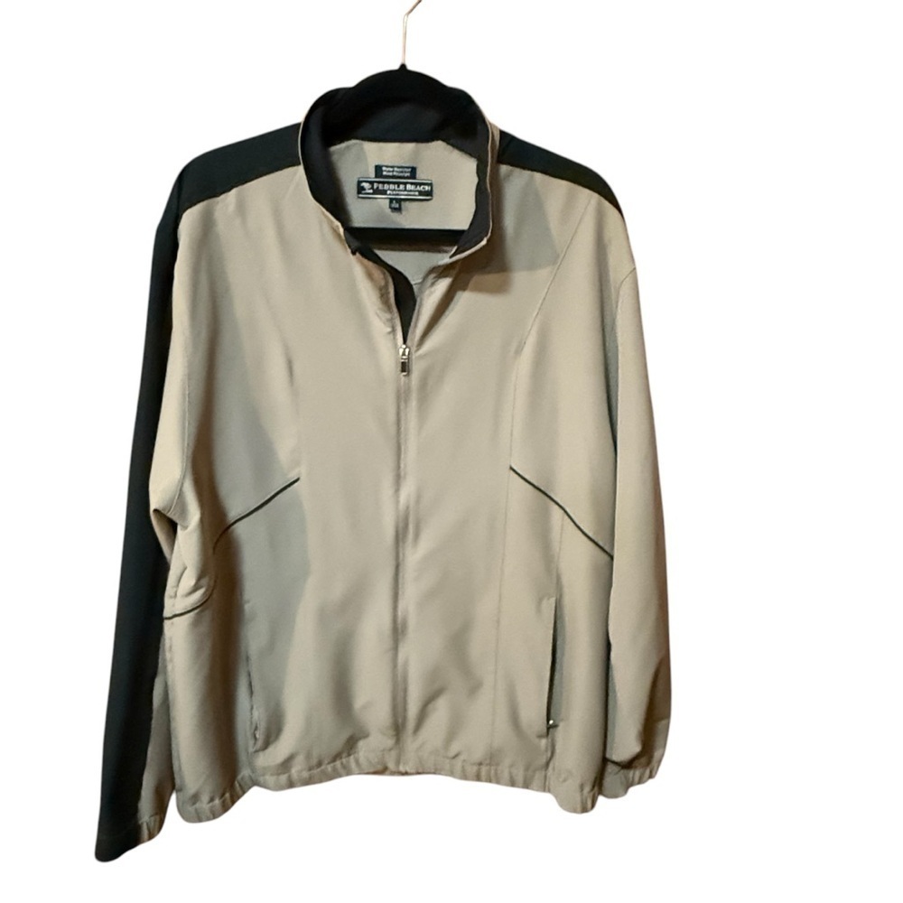Pebble Beach Water Resistant Wind Breaker Jacket- Size Large